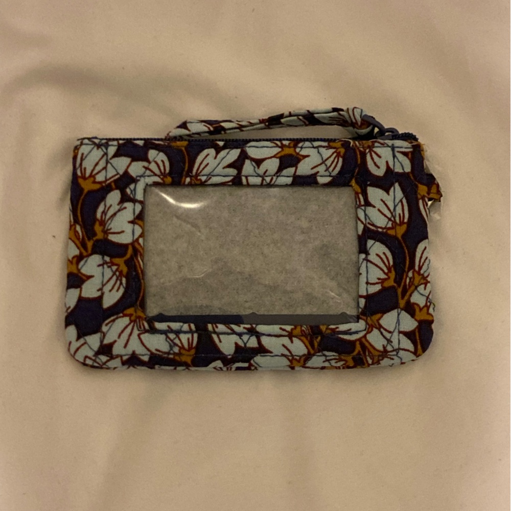 Vera Bradley Navy Floral Card Holder Wristlet